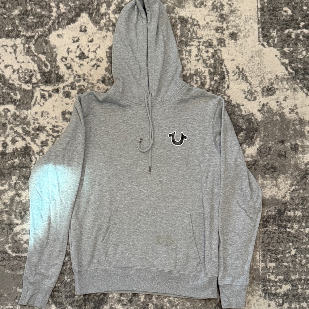 True Religion Light Gray Hoodie Sweater